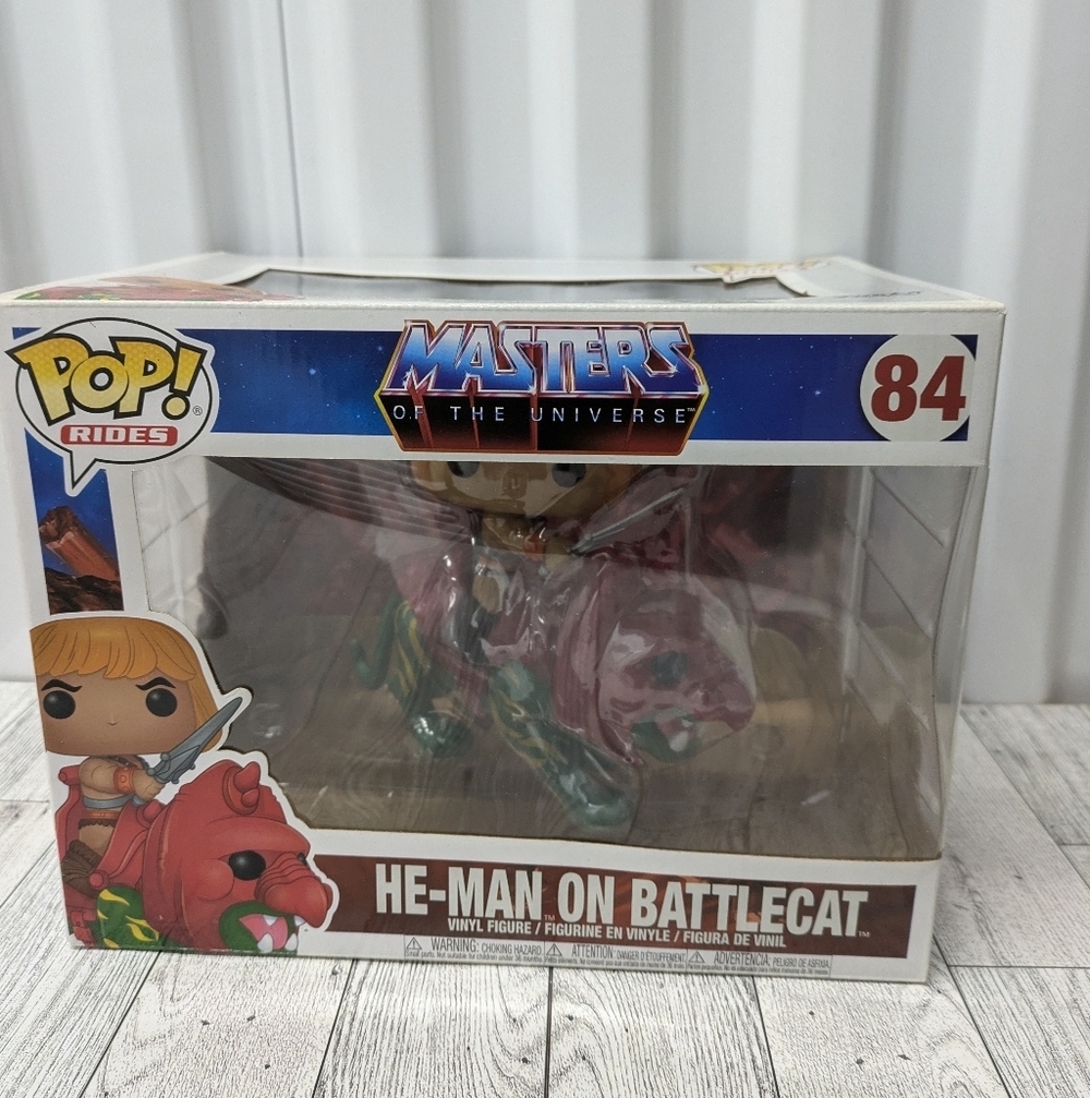 Funko Pop  84 Rides He-Man on Battlecat - Red and Green